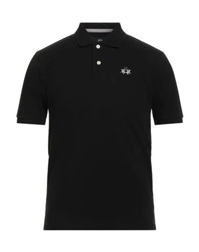 La Martina Man Polo Shirt Black Size 3xl Cotton