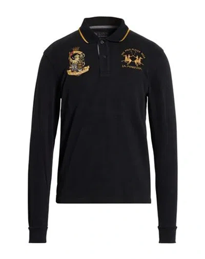 La Martina Man Polo Shirt Black Size 3xl Cotton