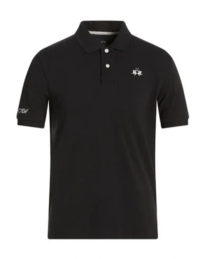 La Martina Man Polo Shirt Black Size S Cotton