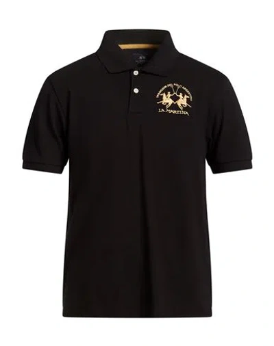 La Martina Man Polo Shirt Black Size S Cotton