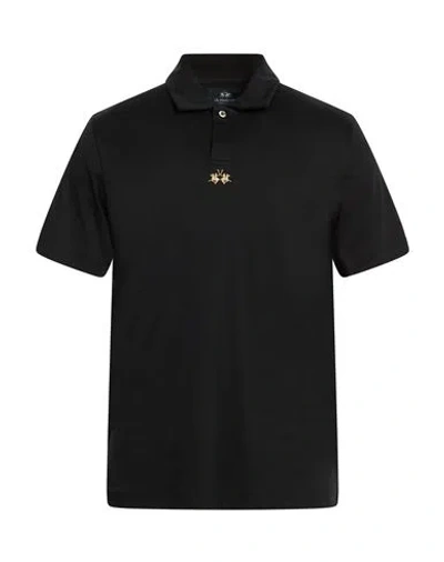 La Martina Man Polo Shirt Black Size Xl Cotton