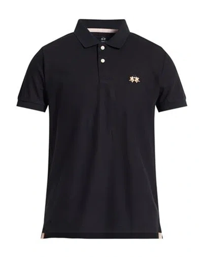 La Martina Man Polo Shirt Black Size Xxl Cotton