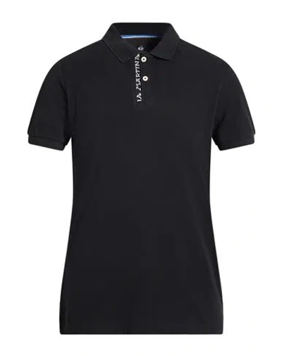 La Martina Man Polo Shirt Black Size Xxl Cotton