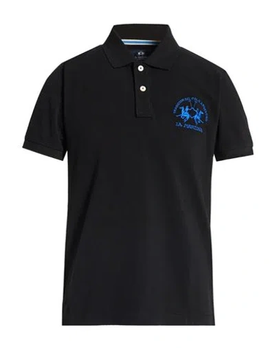 La Martina Man Polo Shirt Black Size Xxl Cotton