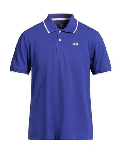 La Martina Man Polo Shirt Blue Size S Cotton
