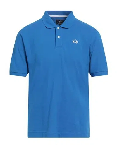 La Martina Man Polo Shirt Light Blue Size 3xl Cotton