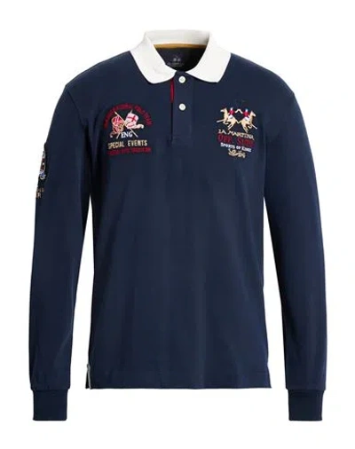 La Martina Man Polo Shirt Midnight Blue Size 3xl Cotton