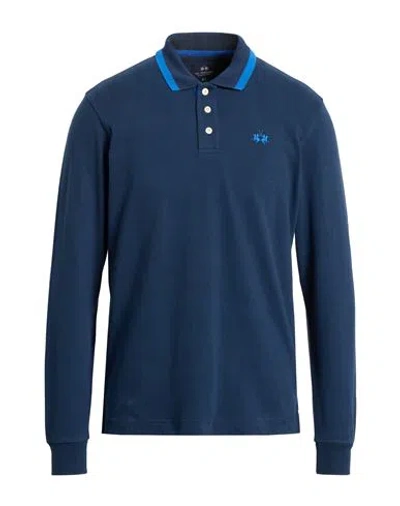 La Martina Man Polo Shirt Midnight Blue Size Xl Cotton