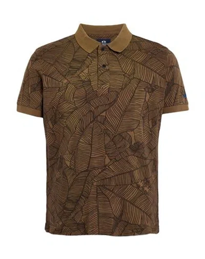 La Martina Man Polo Shirt Military Green Size Xxl Cotton, Elastane In Multi