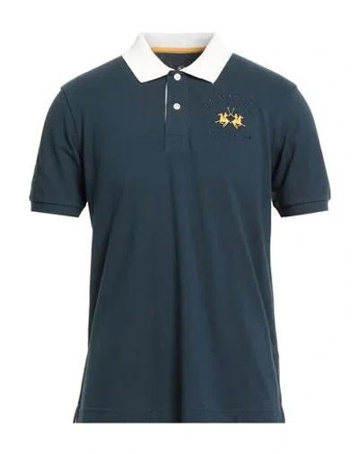 La Martina Man Polo Shirt Navy Size 3xl Cotton In Blue