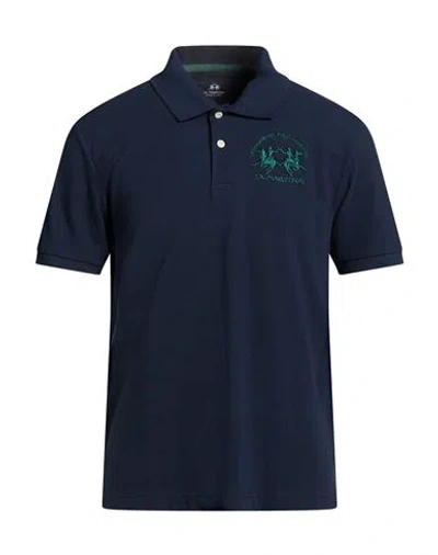 La Martina Man Polo Shirt Navy Size S Cotton In Blue