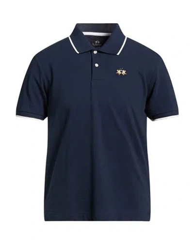 La Martina Man Polo Shirt Navy Size S Cotton In Blue