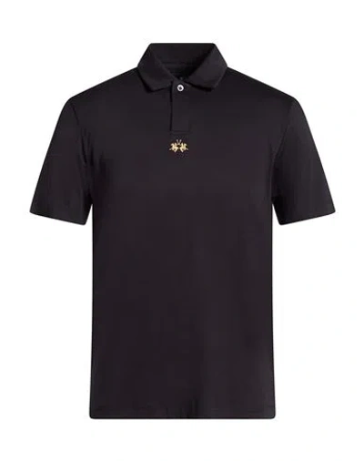 La Martina Man Polo Shirt Navy Size Xxl Cotton In Blue