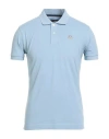 La Martina Man Polo Shirt Sky Blue Size 3xl Cotton, Elastane