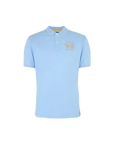 La Martina Polo Shirts In Sky Blue