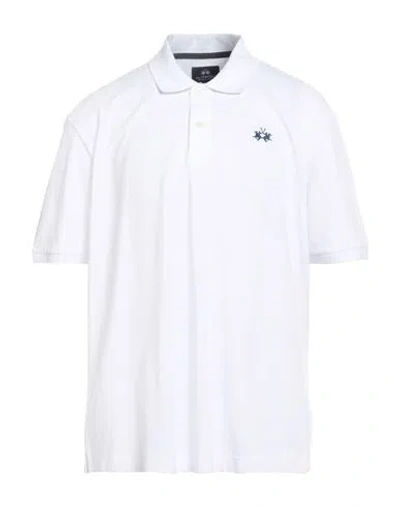 La Martina Man Polo Shirt White Size 3xl Cotton