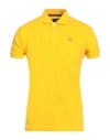 La Martina Man Polo Shirt Yellow Size 3xl Cotton, Elastane