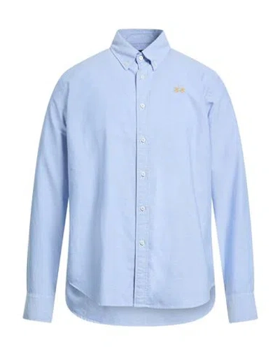 La Martina Man Shirt Azure Size S Cotton In Multi