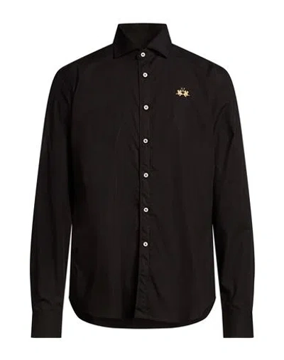 La Martina Man Shirt Black Size S Cotton In Multi