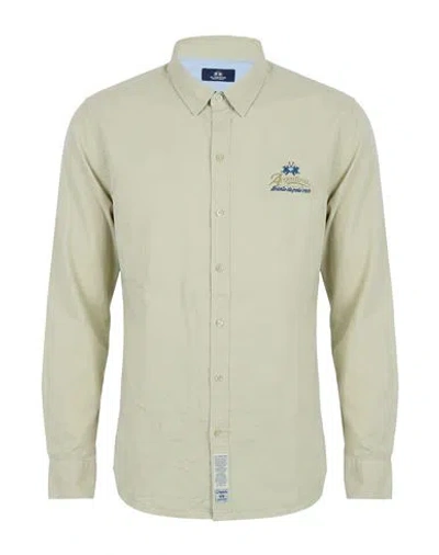 La Martina Man Shirt Light Grey Size 3xl Cotton In Neutral
