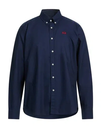 La Martina Man Shirt Navy Size S Cotton In Multi