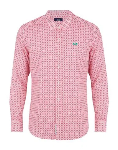 La Martina Man Shirt Pink Size 3xl Cotton