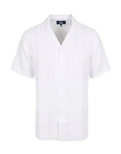 La Martina Man Shirt White Size Xxl Linen