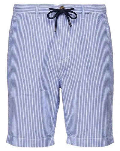 La Martina Man Shorts & Bermuda Shorts Blue Size Xxl Cotton, Linen
