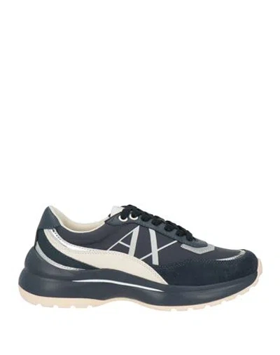 La Martina Man Sneakers Navy Size 12 Textile Fibers In Blue