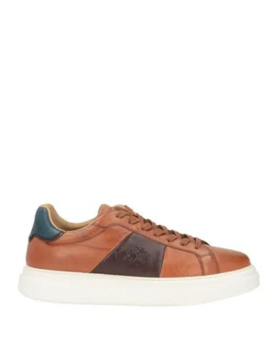 La Martina Man Sneakers Tan Size 10 Calfskin In Brown