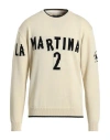 La Martina Man Sweater Beige Size 3xl Wool, Polyester In Neutral