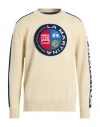 La Martina Man Sweater Beige Size L Wool, Polyester In Neutral