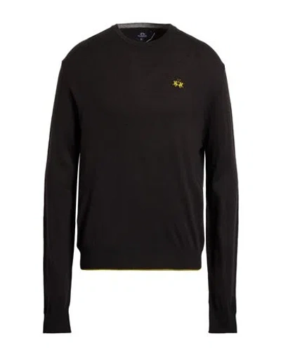 La Martina Man Sweater Black Size 3xl Acrylic, Cotton, Wool