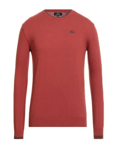 La Martina Man Sweater Brick Size Xxl Viscose, Polyamide, Wool, Cashmere