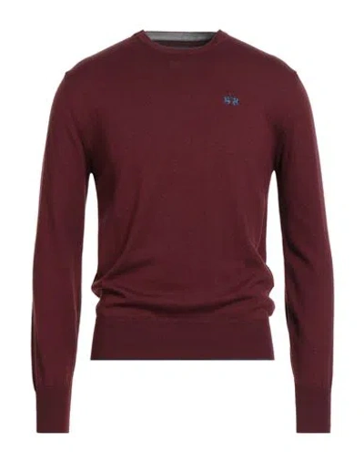 La Martina Man Sweater Burgundy Size S Acrylic, Cotton, Wool In Red