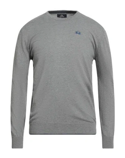 La Martina Man Sweater Grey Size 3xl Cotton