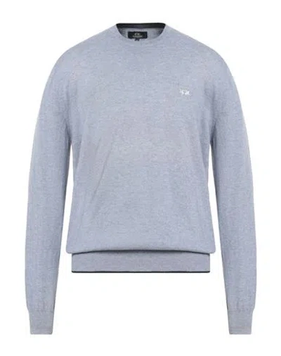 La Martina Man Sweater Light Blue Size 3xl Cotton, Wool