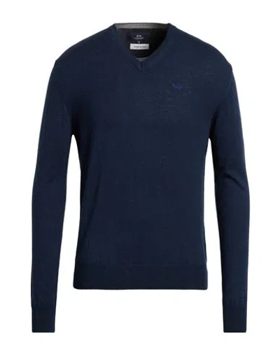 La Martina Man Sweater Midnight Blue Size 3xl Acrylic, Cotton, Wool