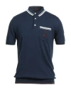 La Martina Man Sweater Navy Size Xl Cotton In Blue