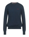 La Martina Man Sweater Navy Size Xxl Cotton, Wool In Green