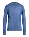 La Martina Man Sweater Slate Blue Size Xxl Wool In Blue