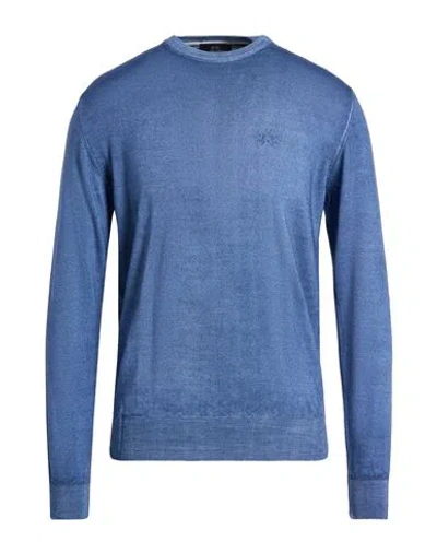 La Martina Man Sweater Slate Blue Size Xxl Wool