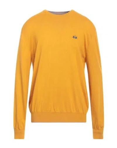 La Martina Man Sweater Yellow Size 3xl Cotton, Wool