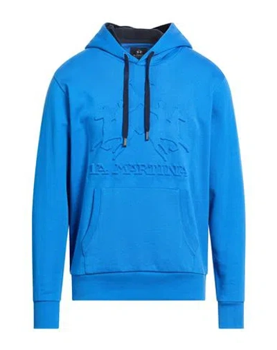 La Martina Man Sweatshirt Azure Size Xl Cotton In Blue