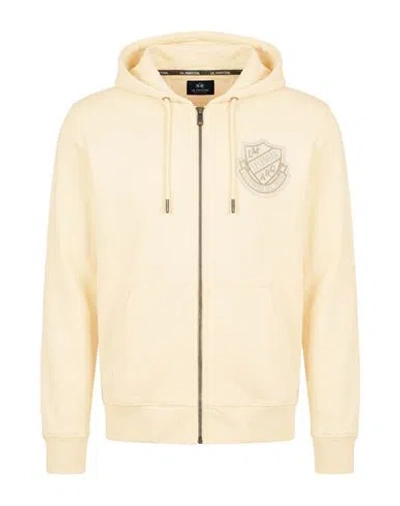 La Martina Man Sweatshirt Beige Size 3xl Cotton, Polyester In Yellow