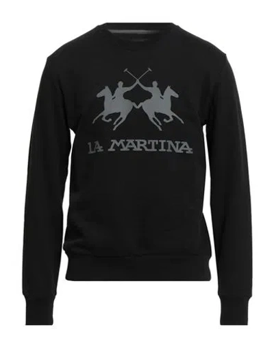 La Martina Man Sweatshirt Black Size 3xl Cotton