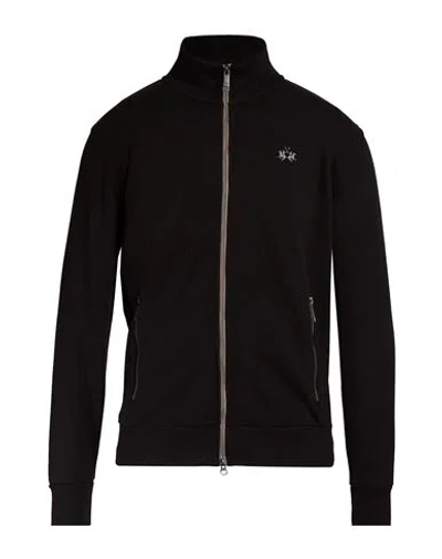 La Martina Man Sweatshirt Black Size S Cotton