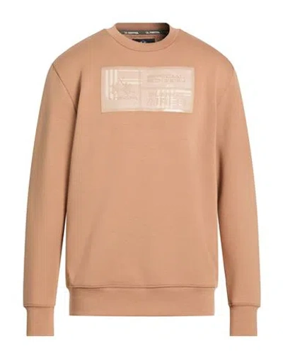 La Martina Man Sweatshirt Camel Size 3xl Cotton, Polyester, Elastane In Neutral