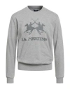 La Martina Man Sweatshirt Grey Size 3xl Cotton In Gray