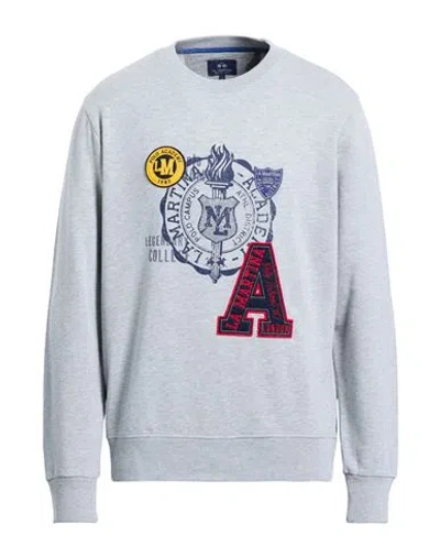 La Martina Man Sweatshirt Light Grey Size 3xl Cotton, Polyester In Gray